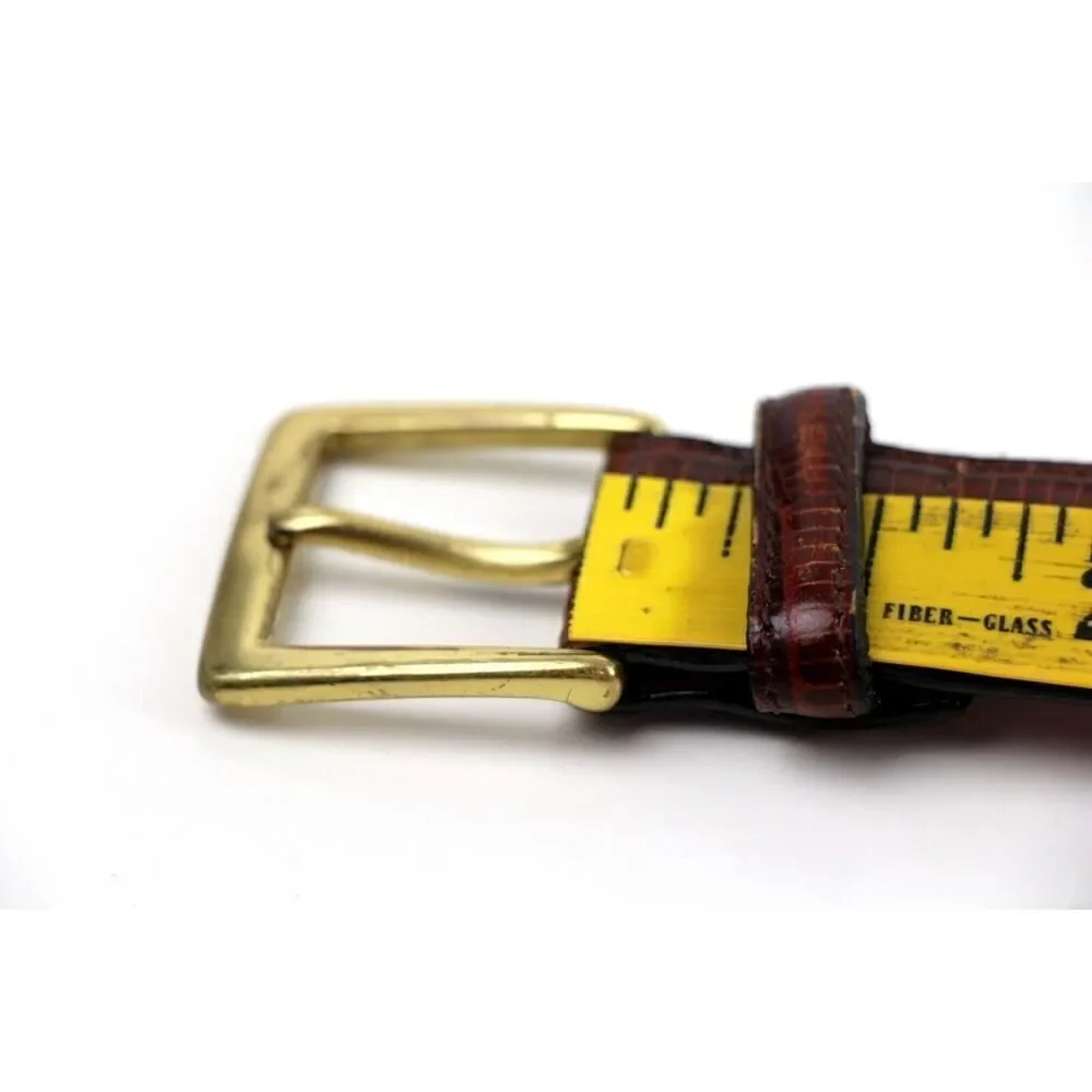 Club Room BROWN GENUINE LEATHER SNAKE 1 1/8